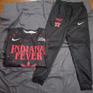 Nike Black & Red Indiana Fever Sweatpants Joggers